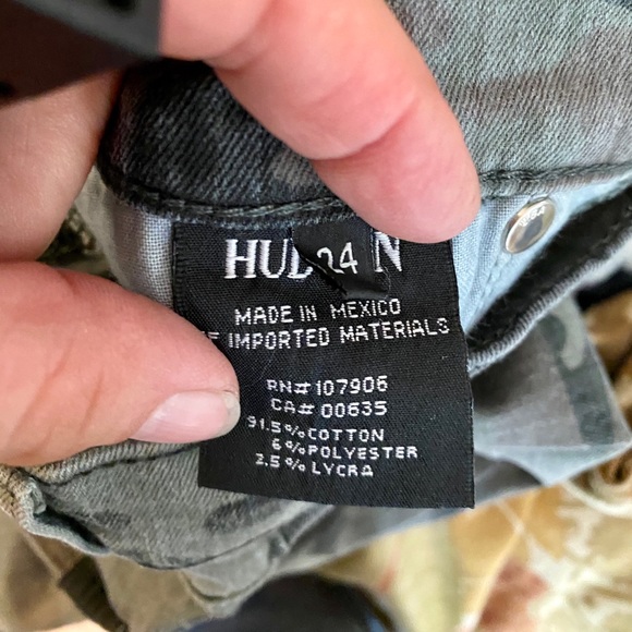 Hudson Camo Nico Mid Rise Super Skinny Jeans 24 - Picture 6 of 7